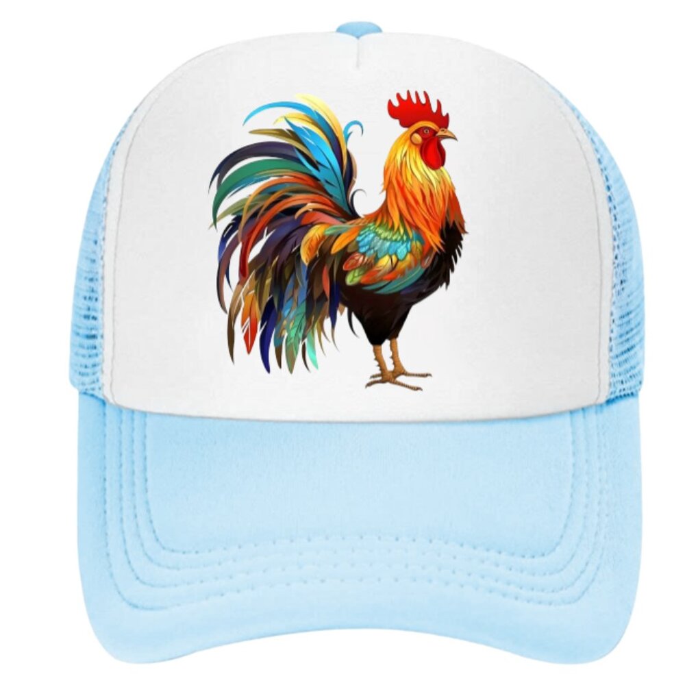 Chicken Hat Baseball Hat Animal Lover Hat Colorful Chicken Print Outdoors Hat